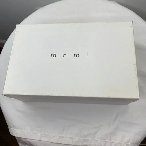 MNML Mens Gat Sneaker White Italian Leather Nubuck Size 12 - Picture 4 of 12